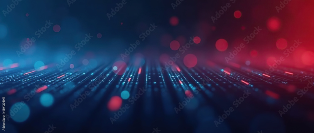 Obraz premium fiber optics background with lots light spots