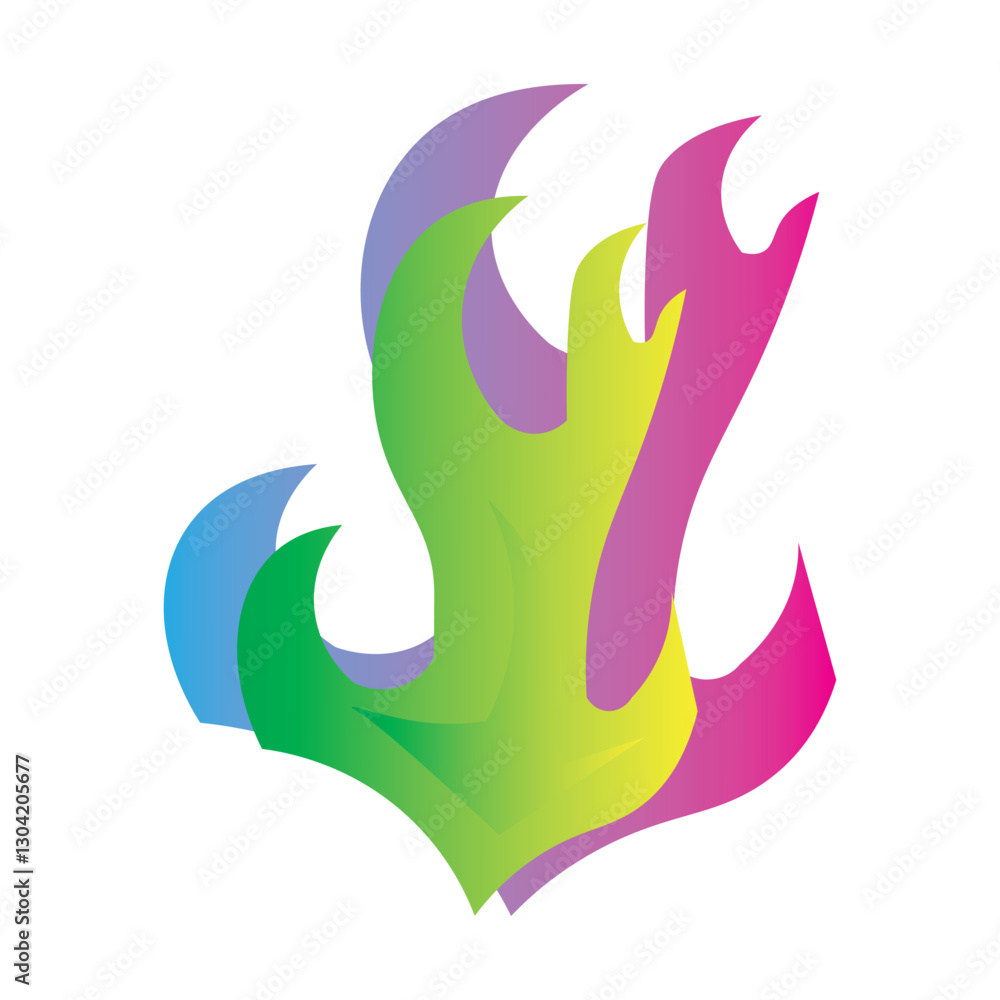Fototapeta premium colored fire icon