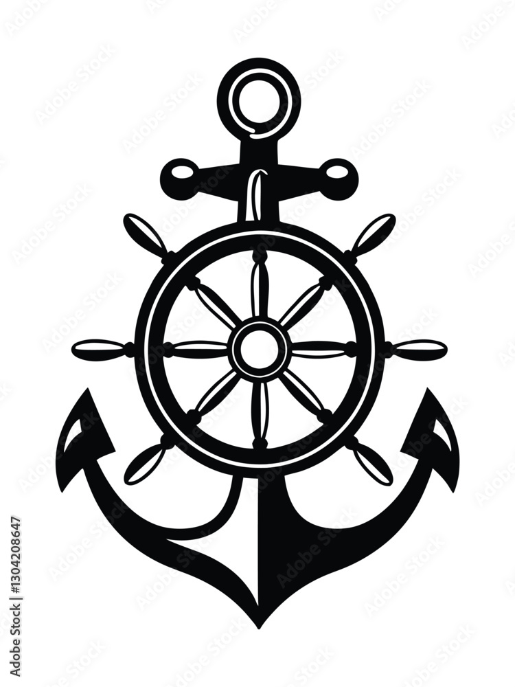Obraz premium nautical steering wheel
