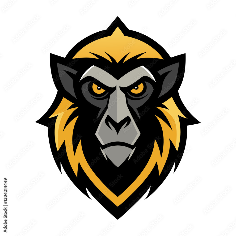 Obraz premium Baboon head mascot logo design vector