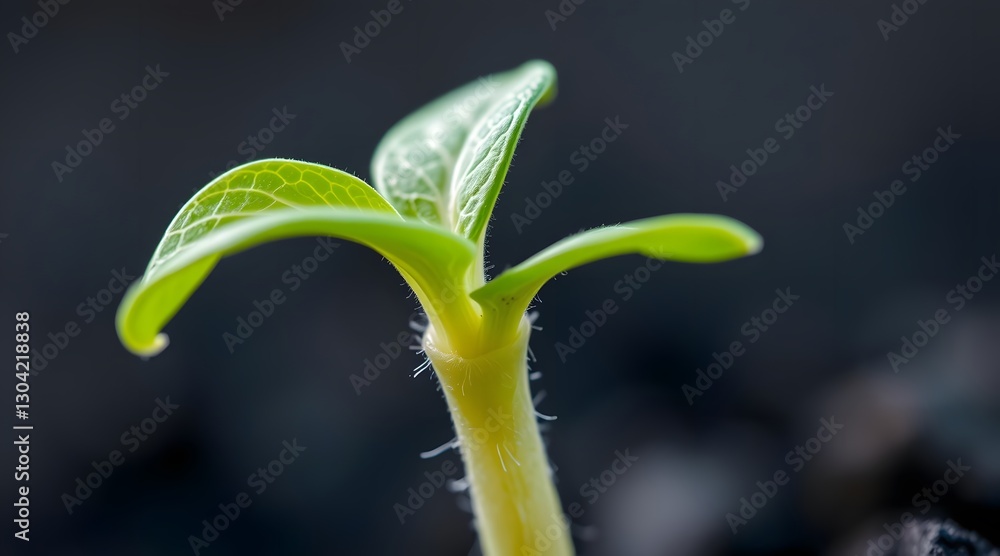Young green seedling emerging from dark soil, symbolizing growth and renewal in nature's vibrant ecosystem. Young green seedling emerging from dark soil, symbolizing growth and renewal in nature's vibrant ecosystem.