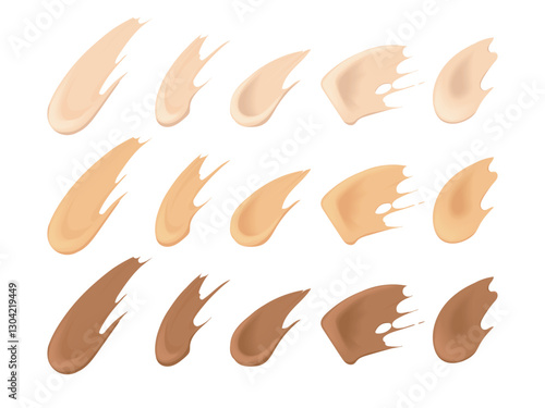 ファンデーション製品の広告に使えそうな塗りつけられたベージュテクスチャー