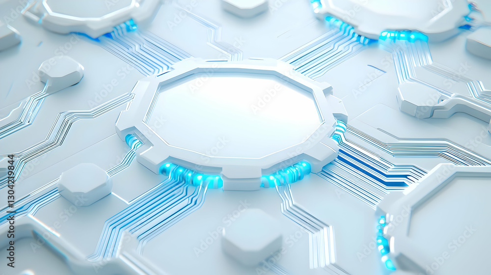 Obraz premium Abstract Technology Background with Futuristic Circuit Patterns