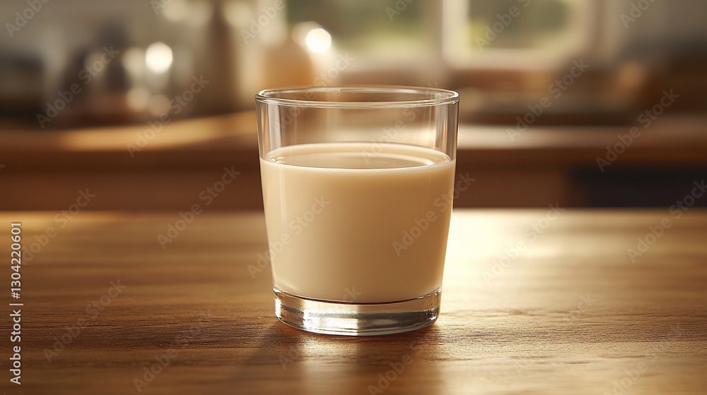 Glass of milk kitchen sunlight breakfast Glass of milk kitchen sunlight breakfast