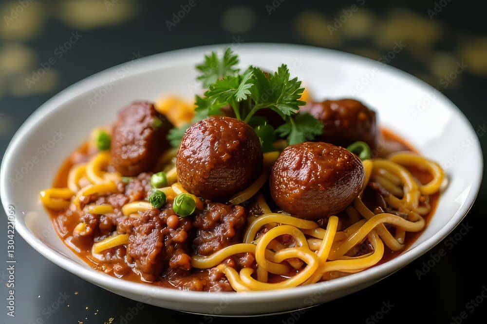 Delicious Meatballs and Pasta Dish with Sauce