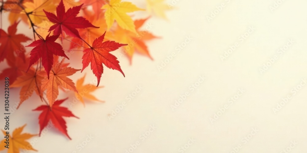 Autumnal Maple Leaves Frame A Gentle Fall Background with Vibrant Red and Orange Hues Autumnal Maple Leaves Frame A Gentle Fall Background with Vibrant Red and Orange Hues