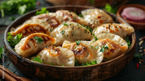 Oriental traditional chinese dumplings 