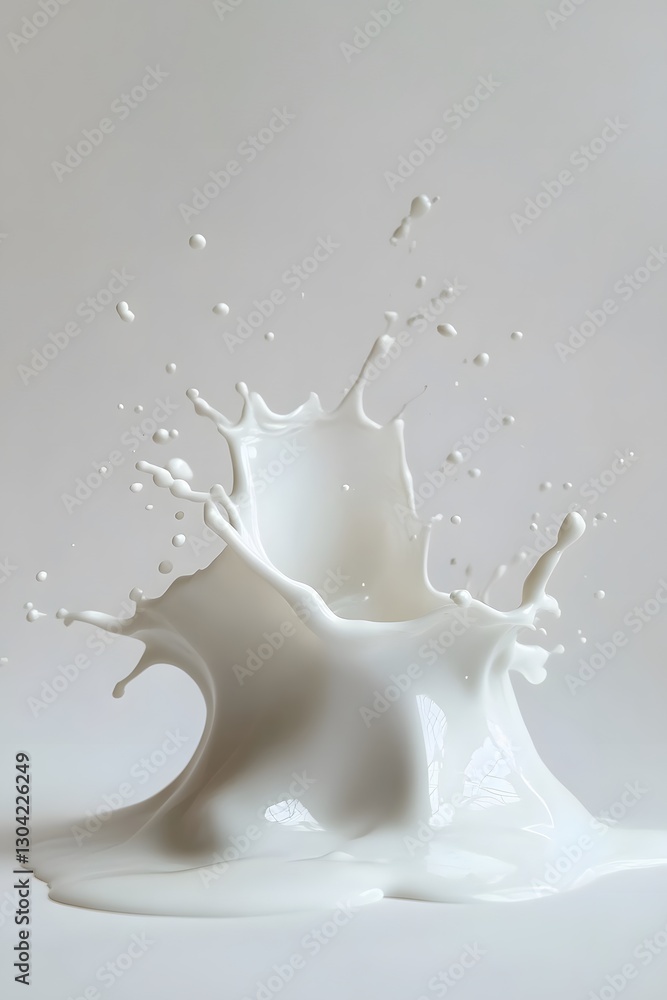 Dripping Fluid white color, on a white background, generative AI Dripping Fluid white color, on a white background, generative AI