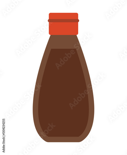 Japanese brown sauce icon. Vector.