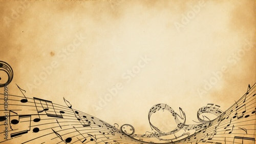 A musical score with notes and a heart
