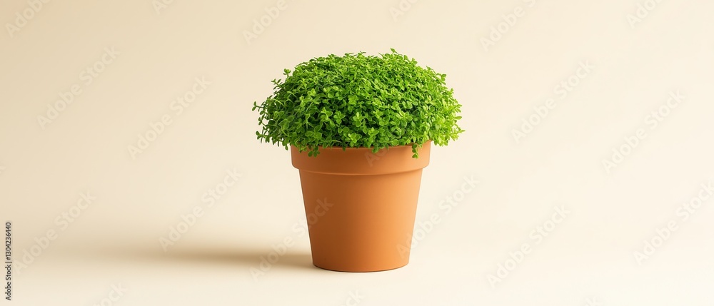 Fototapeta premium Baby Tears Plant In Terracotta Pot