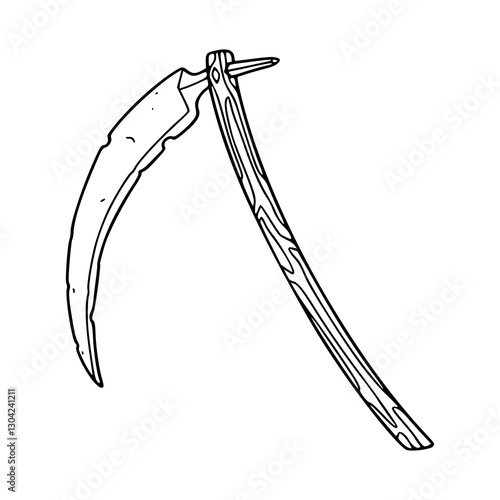 rustic scythe vector design
