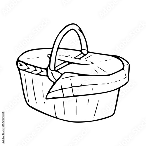 picnic basket vector illustration