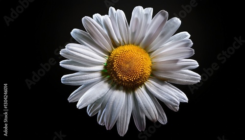 Chamomile on a black background
