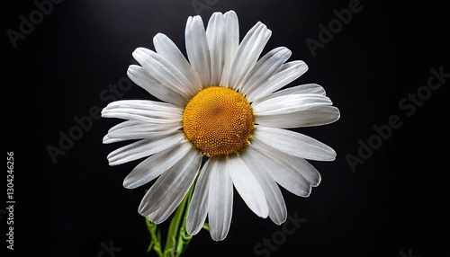 Chamomile on a black background