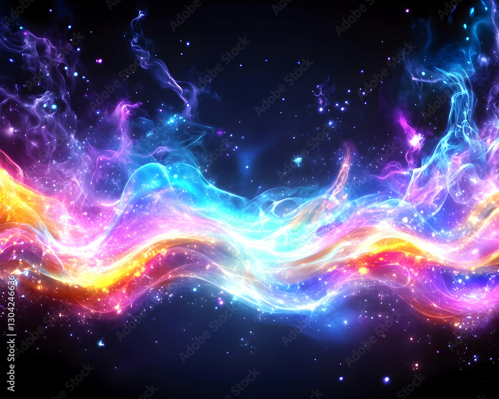 Fototapeta premium Colorful cosmic energy streams