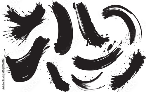 black and white brush
