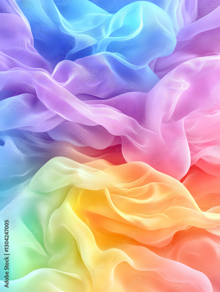 Obraz premium Colorful Fabric Drape Texture Closeup