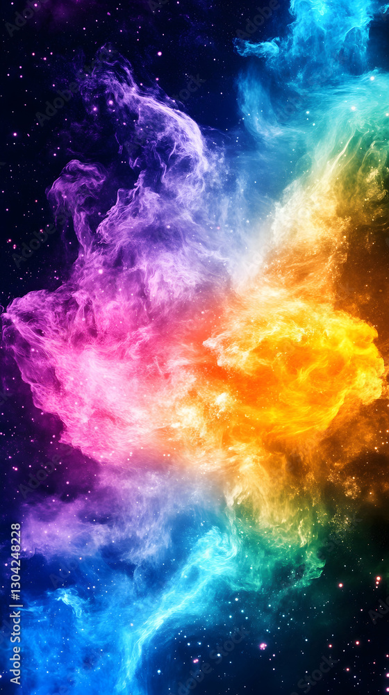 Fototapeta premium Colorful Nebula in Space