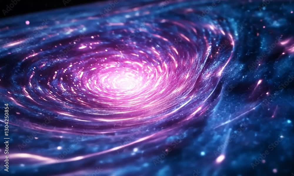 Spiral galaxy with glowing blue and purple hues showcasing the vastness of the universe. Spiral galaxy with glowing blue and purple hues showcasing the vastness of the universe.
