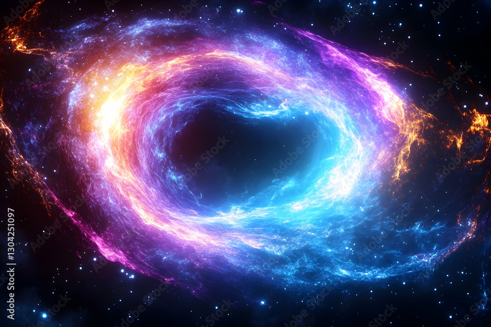 Obraz premium Cosmic Vortex in Deep Space