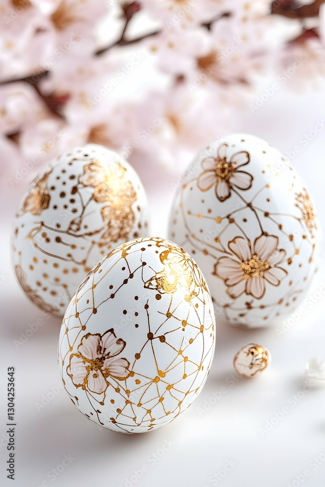 Fototapeta premium Decorated Easter Eggs in Bloom