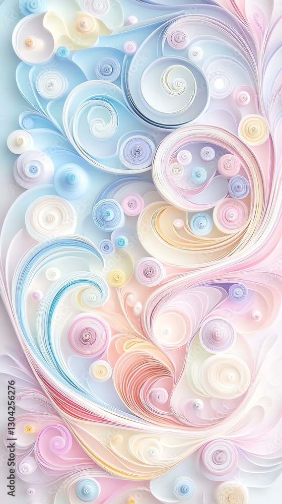 Colorful abstract swirl design with pastel tones. Colorful abstract swirl design with pastel tones.