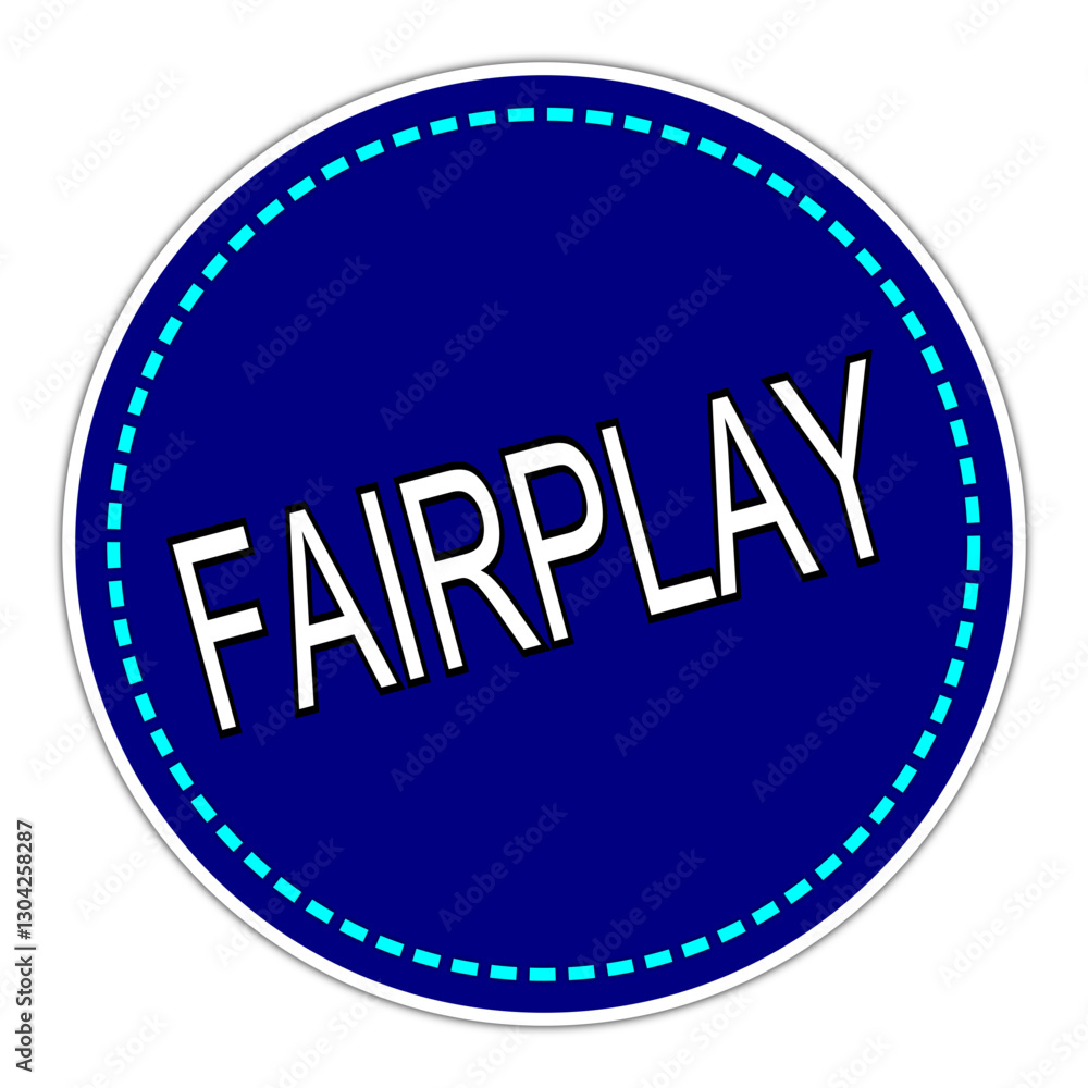 Fairplay sticker on white background - illustration Fairplay sticker on white background - illustration