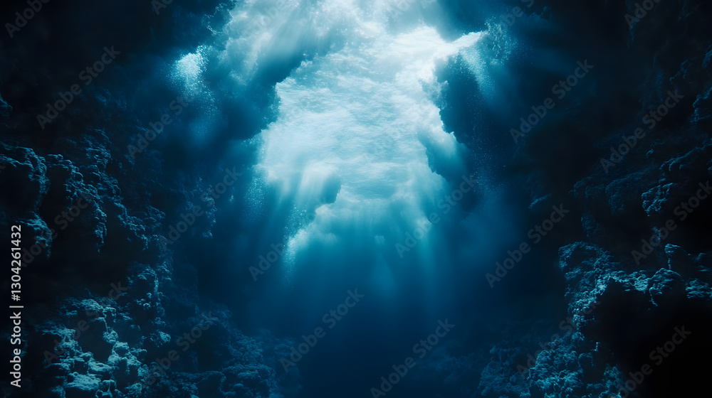 custom made wallpaper toronto digitalDeep ocean abyss scene captured with professional clarity underwater nature photography serene environment dramatic viewpoint