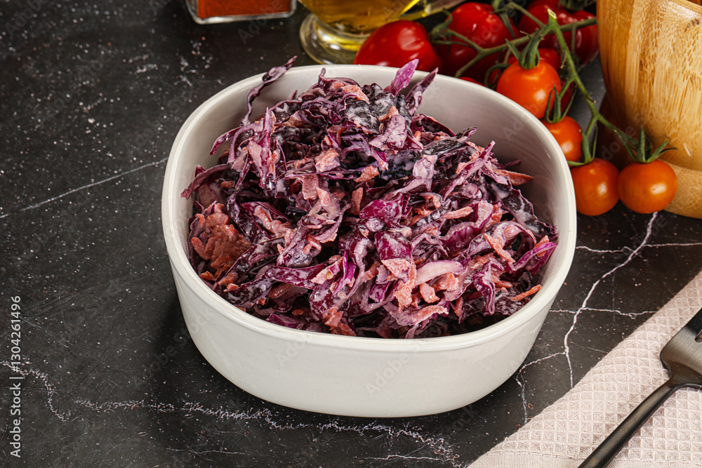 Coleslaw salad with cabbage and carrot Coleslaw salad with cabbage and carrot