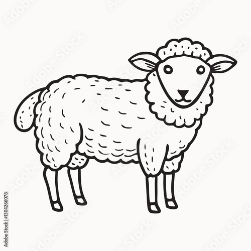 Cute sheep cartoon character. Sleeping sheep icon Cartoon of sleeping sheep vector icon for web design isolated on white background