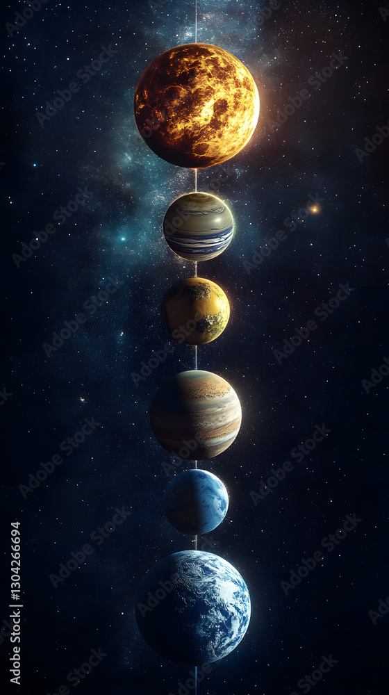 Cosmic Alignment – Seven Planets in a Stunning Cinematic Universe