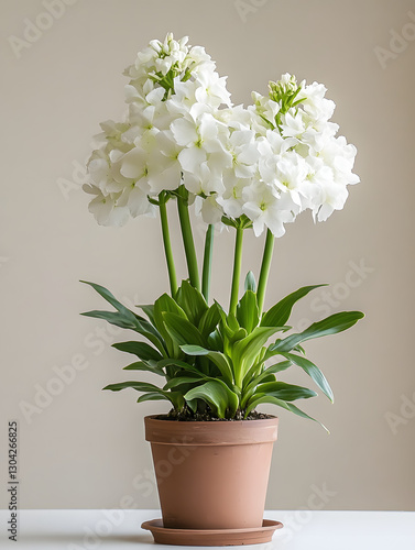 Obraz na płótnie Elegant Matthiola Incana – The Timeless Beauty of Stock Flowers w salonie