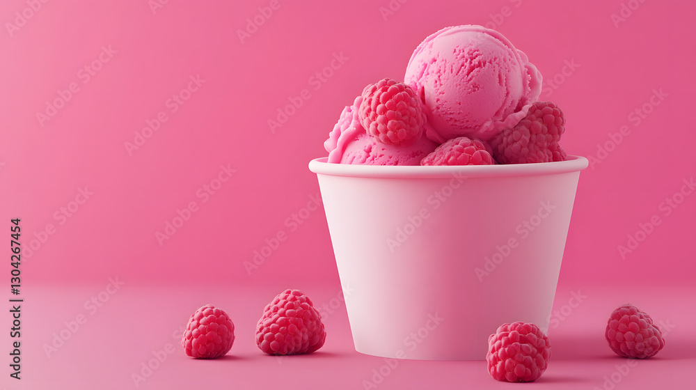 Raspberry Delight – A Vibrant and Creamy Ice Cream Treat