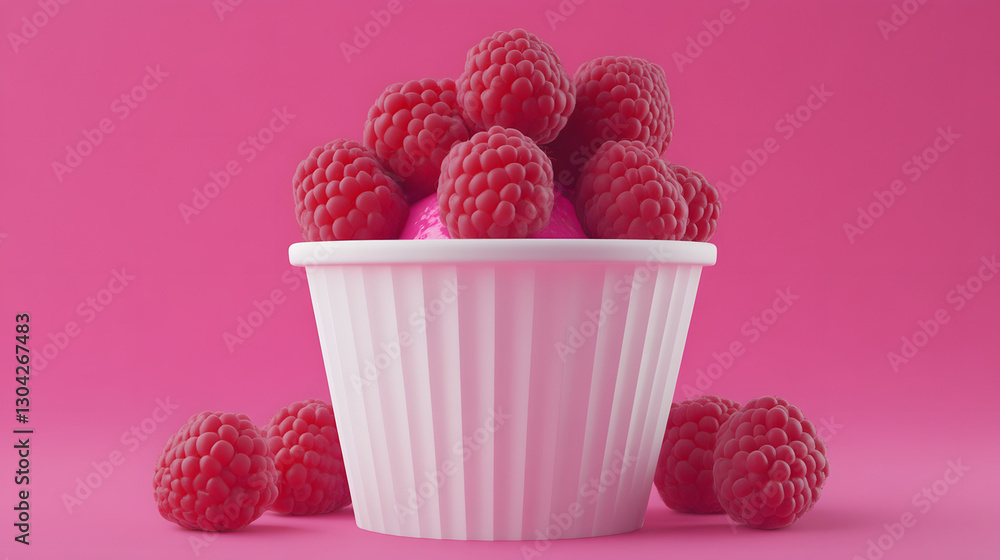 Raspberry Delight – A Vibrant and Creamy Ice Cream Treat