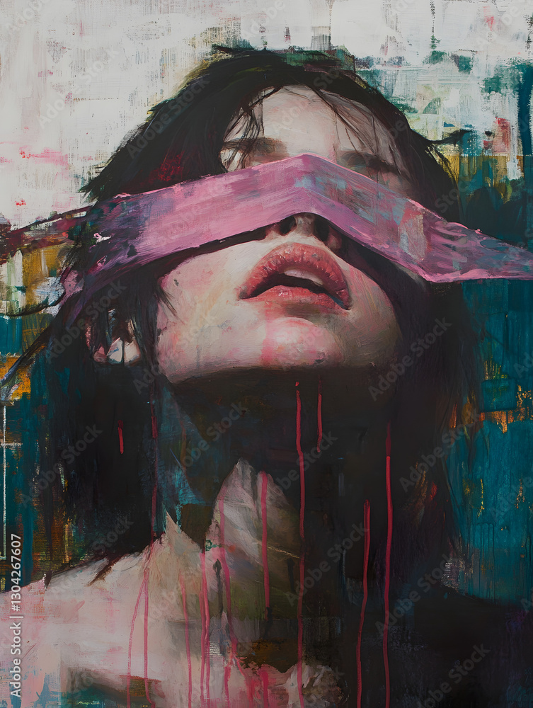 Mysterious Girl with a Blindfold – A Symbol of Mystery and Emotion