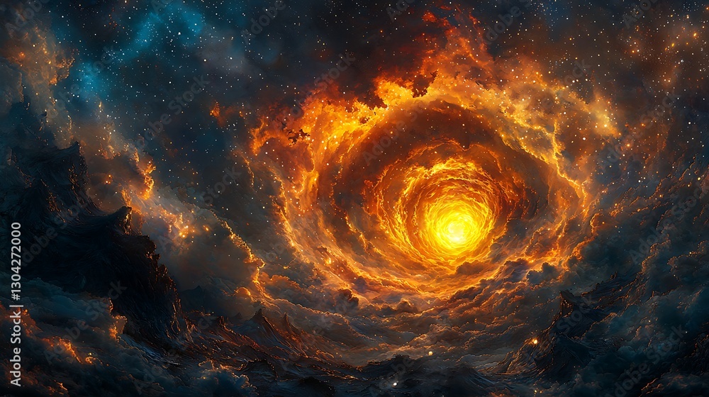 Fototapeta premium Fiery Cosmic Vortex
