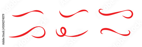 Text Tails Swoosh Baseball Sign, Typography font curve tail, font swoosh tail ornamental vector, Typographic swash and swooshes tails in eps 10.