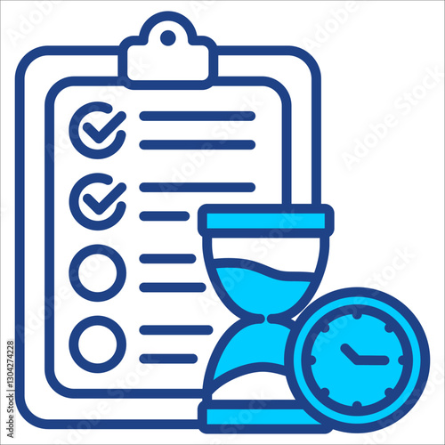 Project Timeline Simple Icon Vector Illustration Concept