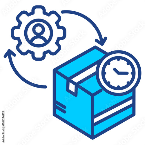 Lead Time Simple Icon Vector Illustration Concept