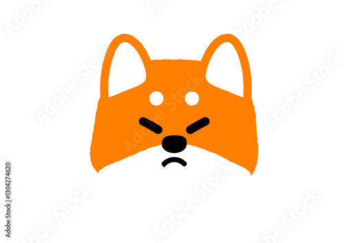 Cute Shiba Inu Illustration Angry