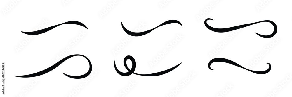 Swash and swooshes tails. Retro swishes and swashes for athletic typography, logos, baseball font. Set of hand lettering underlines lines. Vector underline stroke. Design concept element in eps 10. Swash and swooshes tails. Retro swishes and swashes for athletic typography, logos, baseball font. Set of hand lettering underlines lines. Vector underline stroke. Design concept element in eps 10.