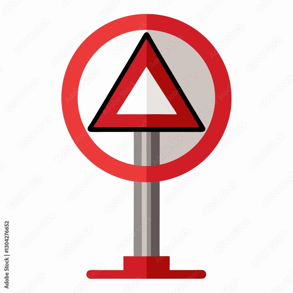 road sign Ilustration on white background.