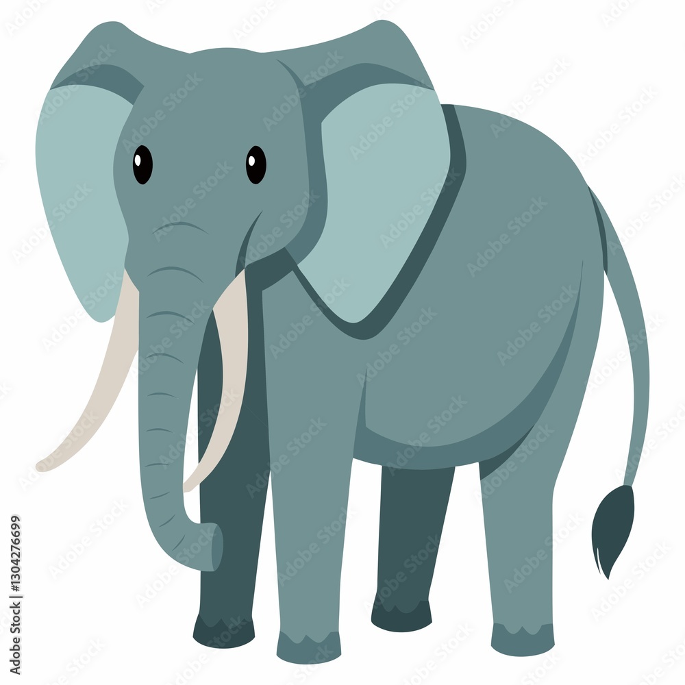 elephant cartoon Ilustration on white background. elephant cartoon Ilustration on white background.
