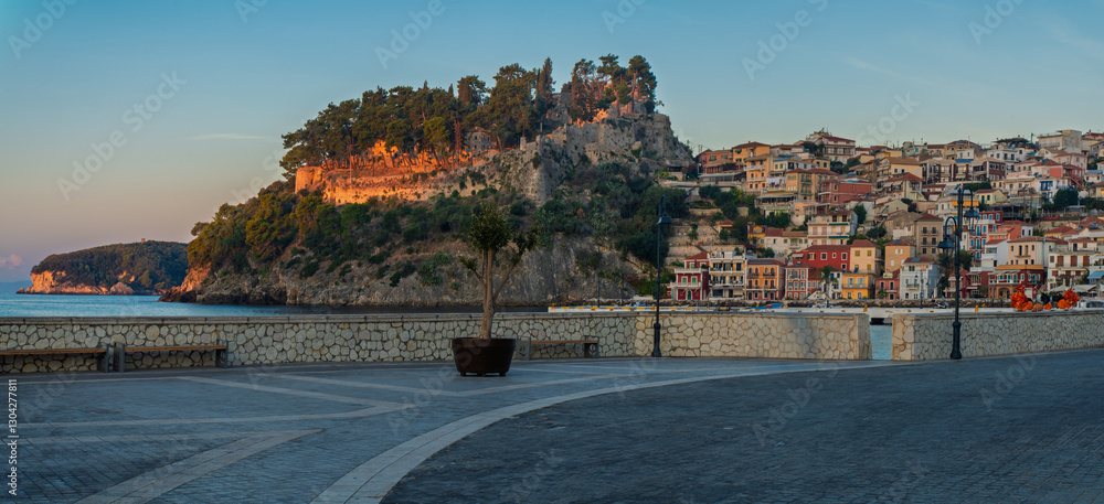 Beautiful Panoramic View Of Parga Harbour ,Greece.