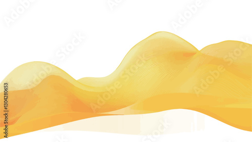 Close-up view of an abstract image depicting a flowing, wave-like form. The form is predominantly yellow, with variations in tone and saturation creating a sense of depth and movement. The