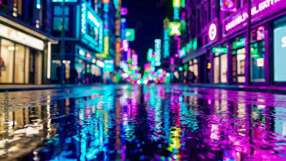 The Colorful Neon Street The Colorful Neon Street