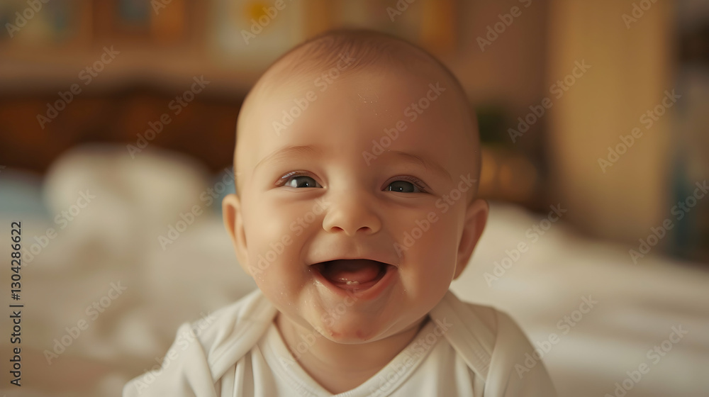 Portrait of a happy baby Portrait of a happy baby