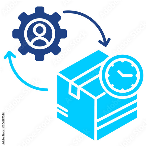 Lead Time Simple Icon Vector Illustration Concept