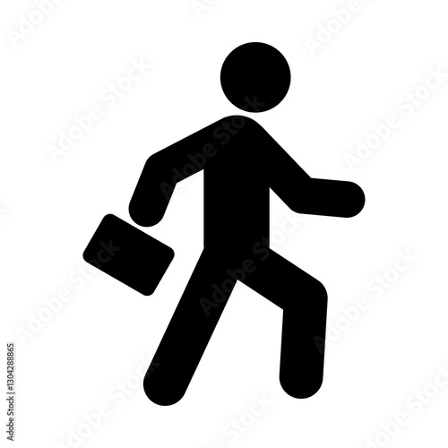 businessman icon. businessman running icon. flat vector illustration simple design.